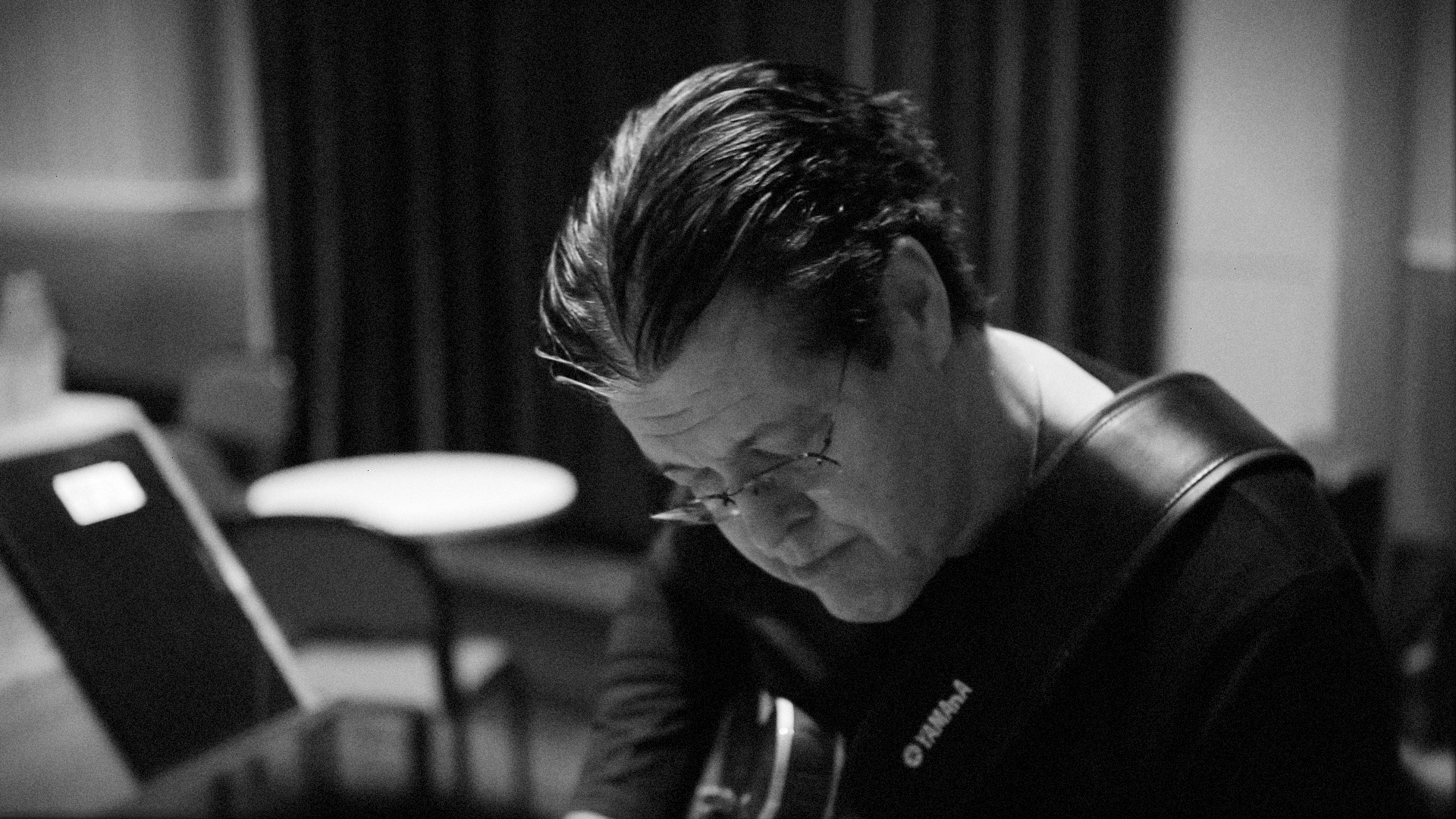 Jojje Wadenius seated at the piano in Studio 5, Sveriges Radio, during the Saleya session, 14 September 2010.
